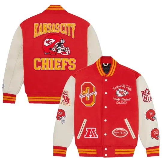 Discover Men's Red Kansas City Chiefss Varsity Jacket
