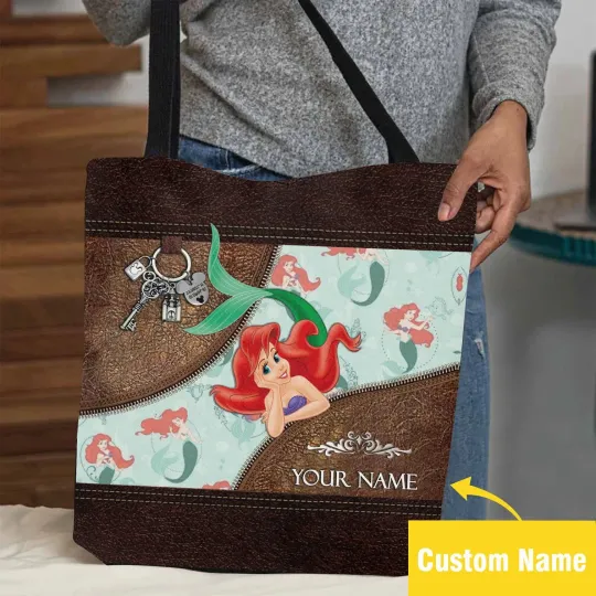 Discover Personalized Ariel Princess Tote Bag, Ariel Lovers Gift Bag
