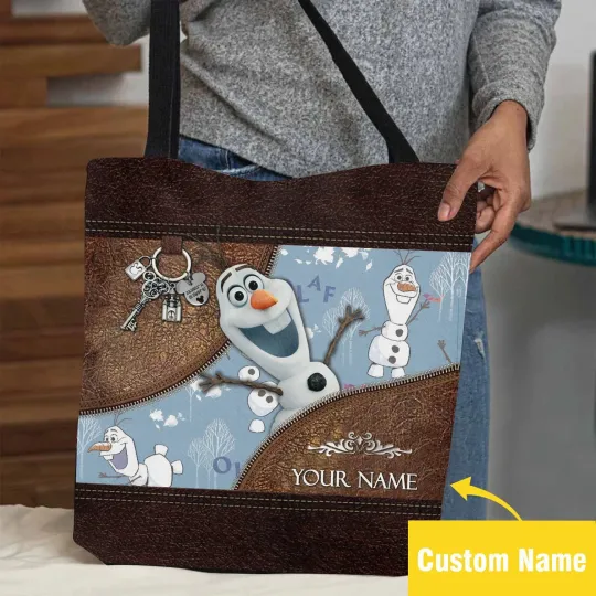 Discover Personalized Olaf The Snowman Tote Bag, Olaf Lovers Gift Bag