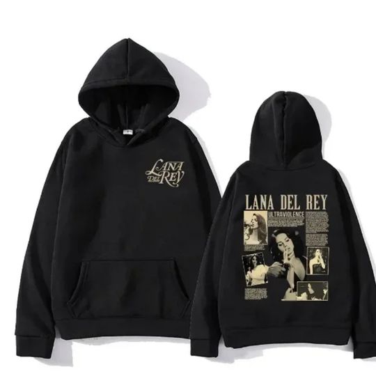 Discover Lana Del Rey Singer's Casual Hoodie Unisex Harajuku Style Long Sleeve Sweatshirt Printed Street Trendy Sweater