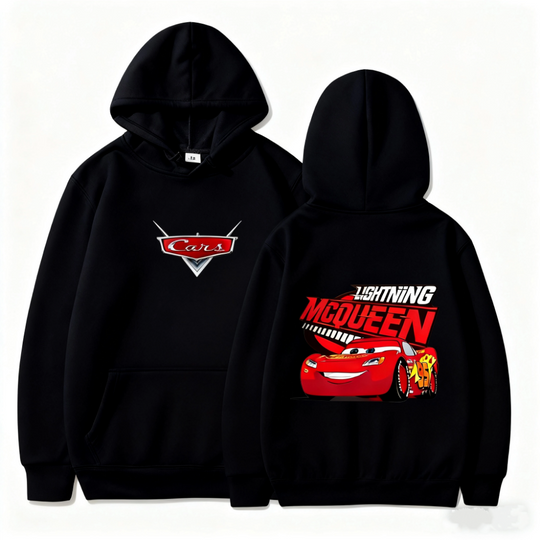 Discover Disney Pixar Cars Lightning McQueen Men's Hooded Sweatshirt Autumn Warm Men's Sweatshirt Casual Streetwear Men's Clothing