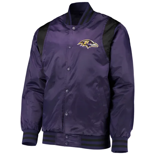 Discover Baltimore Raven Purple Baseball Jacket