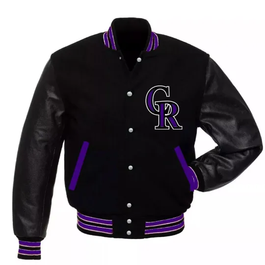 Discover Men's Colorado Rockiees Black Jacket