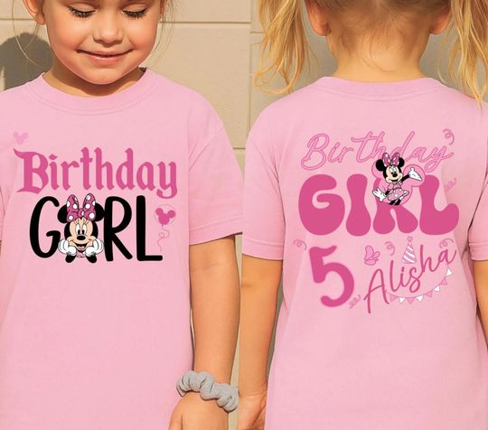 Discover Minnie Custom Birthday Shirt Disney Girls Birthday Shirt Personalized Minnie Mouse Shirt Kids Birthday Party Disney Family Birthday Trip Tee