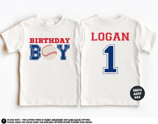 Discover Custom Baseball Birthday Shirt Birthday Boy Shirt Baseball Party Sweatshirt Personalized Birthday Boy Shirt Sports Birthday Boy Sweatshirt