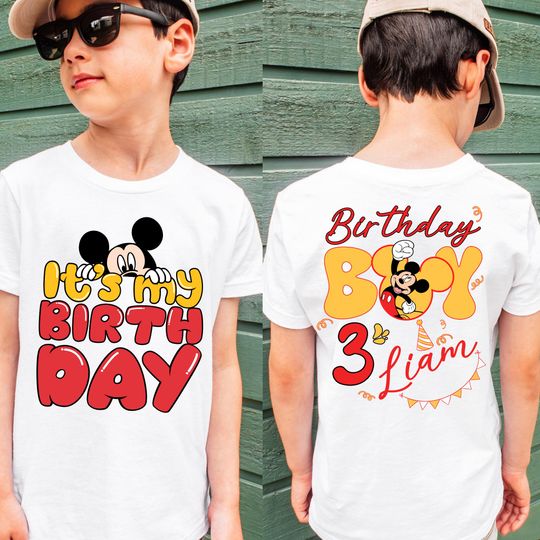 Discover Custom Disney Mickey Birthday Shirt Mickey It's My Birthday Boy Shirt Kids Birthday Shirt Disneyland Birthday Shirt Birthday Party Shirt