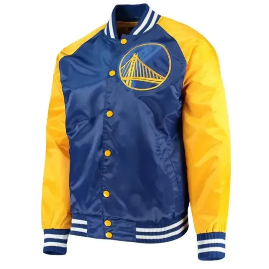 Golden State Warriors Blue Yellow  Varsity Jacket (Not Satin, Not Leather)