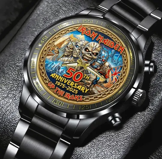 Discover 1Iron Maiden 50Th Anniversary Stainless Steel Watch