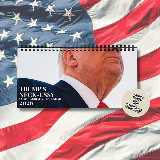 Discover Trump Neck-ussy Desk Calendar 2026 |  Meme | FDT | Funny GAG Political Gift | Christmas Gift | Santa