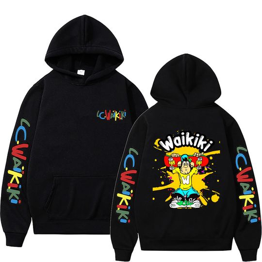 Funny Lc Waikiki Monkey Graphic Hoodie Men Women Casual Oversized Hooded Sweatshirt Men's Fashion Cartoon Pullover Hoodies Tops