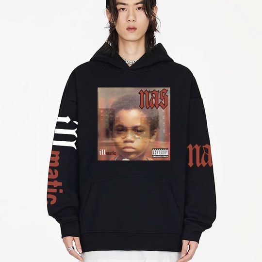 Discover Rapper Nas Illmatic Album Cover Print Hoodies Men Women's Spring Fashion Long Sleeve Sweatshirts Oversized Hoodie Pullover Male