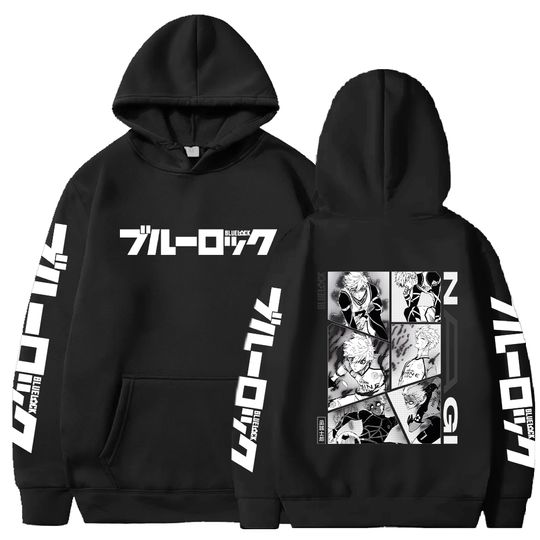 Manga Nagi Seishiro BLUE LOCK Hoodies For Men Women Fall Winter Trending Fashion Sweatshirts Harajuku Hooded Pullover Streetwear