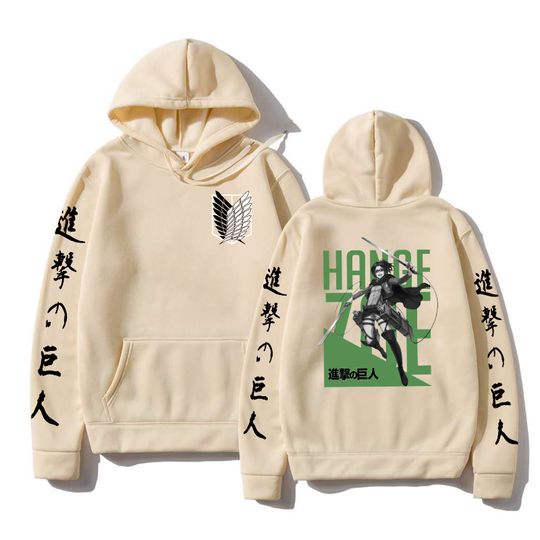 Manga Anime AO Titan Hange Zoe Hoodies Fashion Streetwear Harajuku Aesthetic Girl Autumn And Winter Oversized Sweatshirts