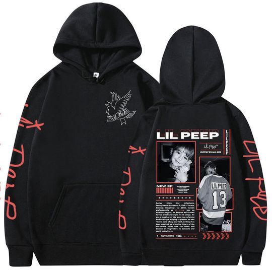 Rapper Lil Peep Crybaby Hellboy Hoodies Fashion Hip Hop Retro Sweatshirts Men Clothing Oversized Long Sleeves Fleece Pullovers