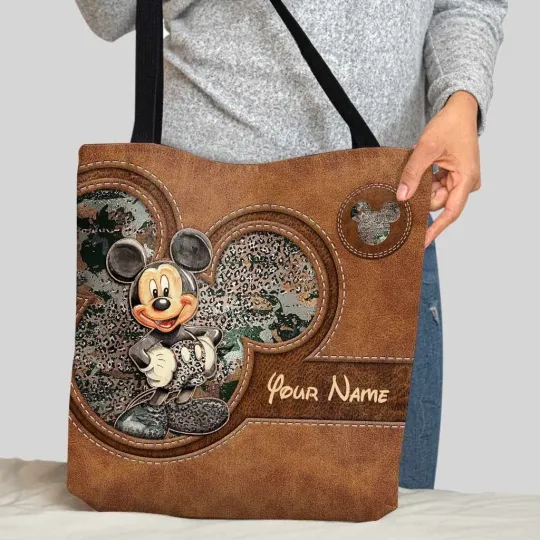 Personalized Disney Mickey Mouse Tote Bag, Mickey Mouse Bag Lovers Gift