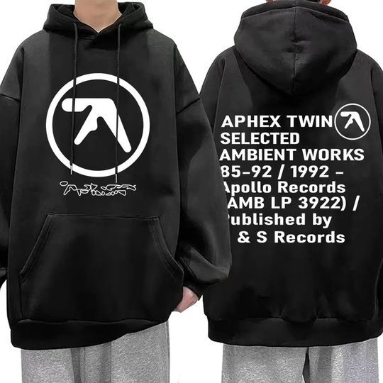 Aphex Twin Graphic Hoodie Men Women Casual Vintage Streetwear Male Fashion Gothic Hoodies Men's Oversized Fleece Cotton Pullover