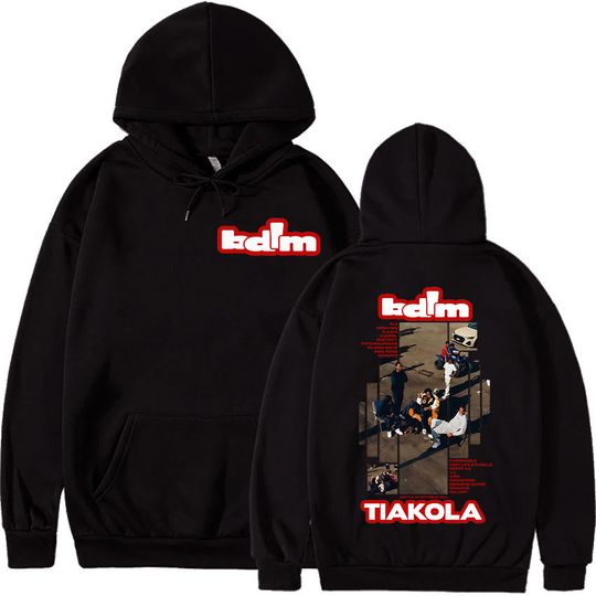 Discover Rapper TIAKOLA Bdim Tour 2025 Album Merch Graphic Hoody Men's Fashion Oversized Sweatshirt Vintage Cozy Fleece Hoodie Streetwear