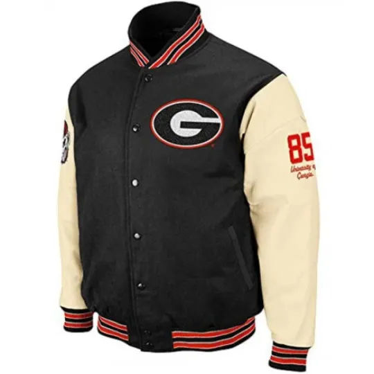 Discover The New Geo Bulldog Varsity Jacket (Not Satin, Not Leather)