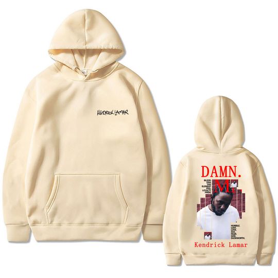 Discover Rapper Kendrick Lamar Damn Album Graphic Hoodie Men Women Hip Hop Fashion Vintage Sweatshirt Men's Casual Oversized Streetwear