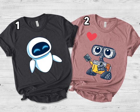 Discover Wall-E and Eve Shirts, Wall-E and Eve Couple Shirts, Wall-E and Eve Matching Shirts, Disney Couples Shirts, Disney Trip Shirt NEYH07