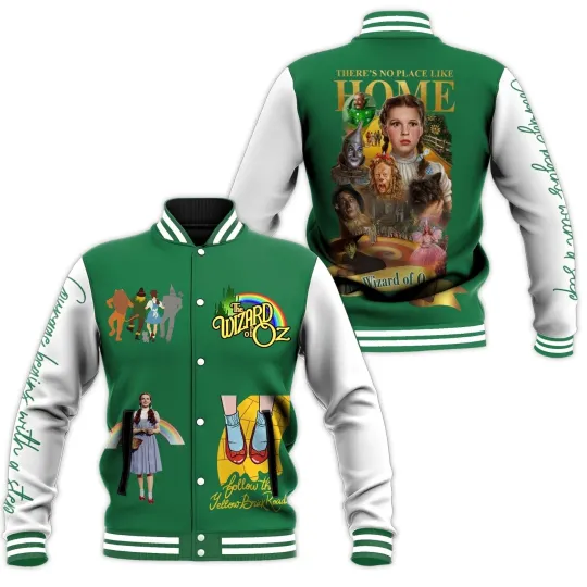 The Wizard of OZ There is no Place like Home Baseball Jacket