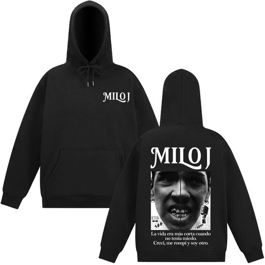 Discover Rapper Milo J Vintage Graphic Hoodie Men Women Fashion Hip-hop Pullover Long-sleeved Casual Harajuku High Quality Sweatshirts