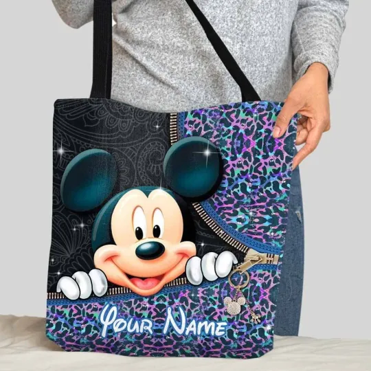 Discover Personalized Disney Mickey Mouse Tote Bag, Mickey Mouse Bag Lovers Gift