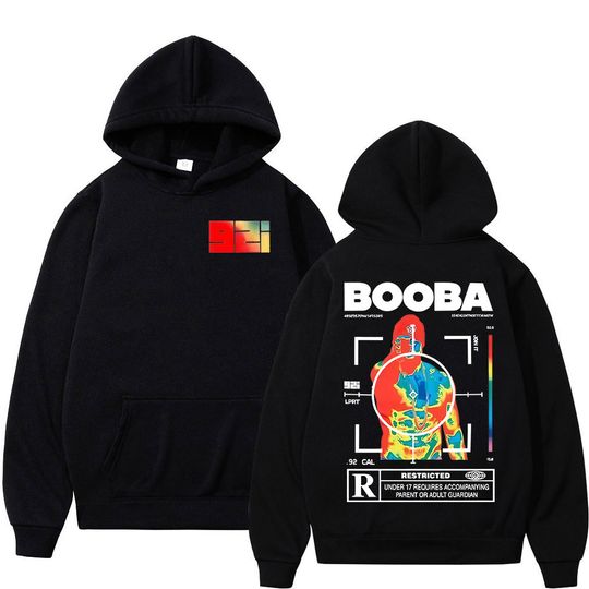 Discover French Rapper BOOBA B2O Tour 2025 Autumn Winter Men's Women's Retro Style Hip-hop Clothing Oversized Pure Cotton Pullover