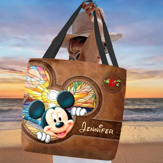 Discover Personalized Disney Mickey Mouse Tote Bag, Mickey Mouse Bag Lovers Gift