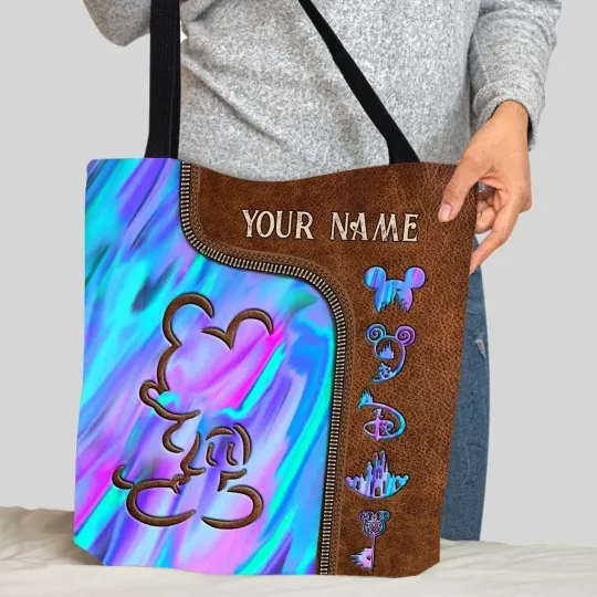 Personalized Disney Mickey Mouse Tote Bag, Mickey Mouse Bag Lovers Gift