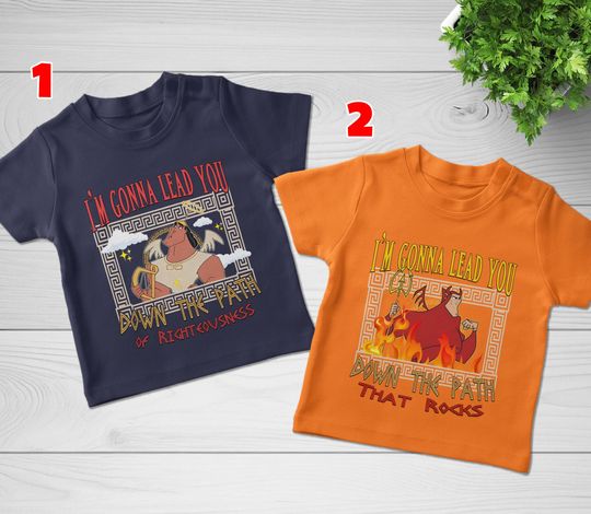 Disney Retro 90s the Emperor's New Groove Krock Evil Angel Matching Couple Shirt