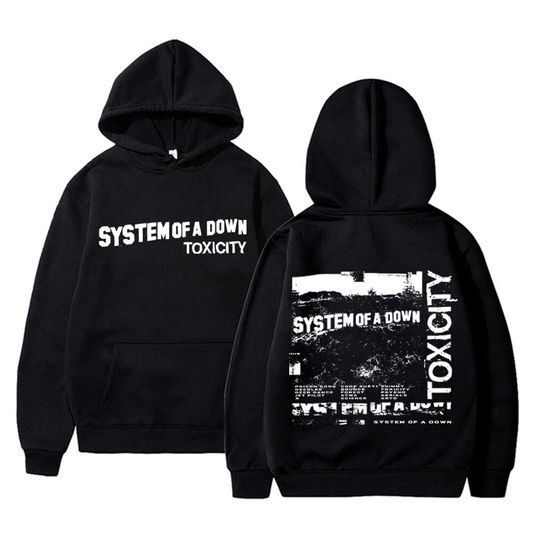 SYSTEM OF DOWN Toxicity Album Graphic Hoodie Men Women Gothic Rock Oversized Sweatshirt Men's 90s Alternative Metal Streetwear