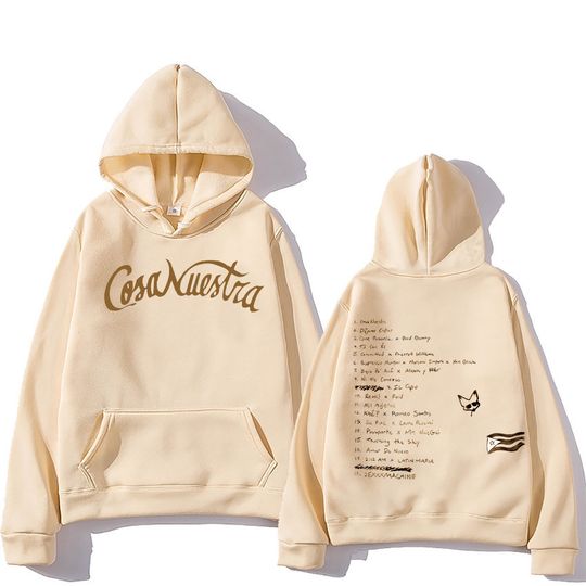 Discover Rauw Alejandro New Album Cosanuestra Sweatshirts Vintage Classic Pattern Hoodies Creative Trend Clothes Fall Loose Soft Pullover