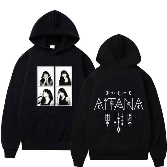 Discover Trendy Aitana Album Tour 2025 Autumn/Winter Long Sleeve Men Women Gothic Double Sided Casual Printed Y2K Cotton Oversized Hoodie