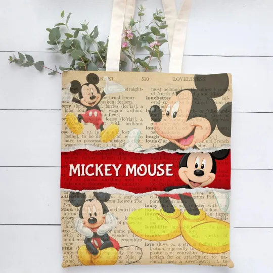 Discover Personalized Disney Mickey Mouse Tote Bag, Mickey Mouse Handbag Lovers Gift