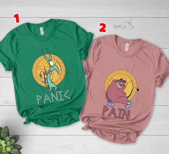 Discover Disney Hercules Pain And Panic Shirt, Pain And Panic Couple Matching Shirt