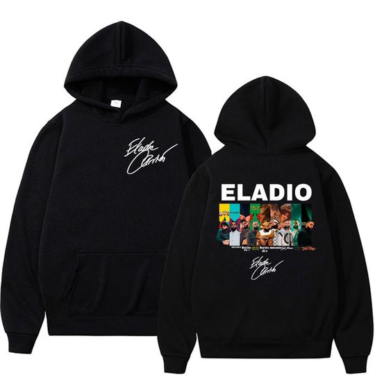 Discover Rapper Eladio Carrion Album 2025 Graphic Sweatshirts Men's Clothing Gothic Hip Hop Retro Hoodies Man Oversized Classic Pullovers
