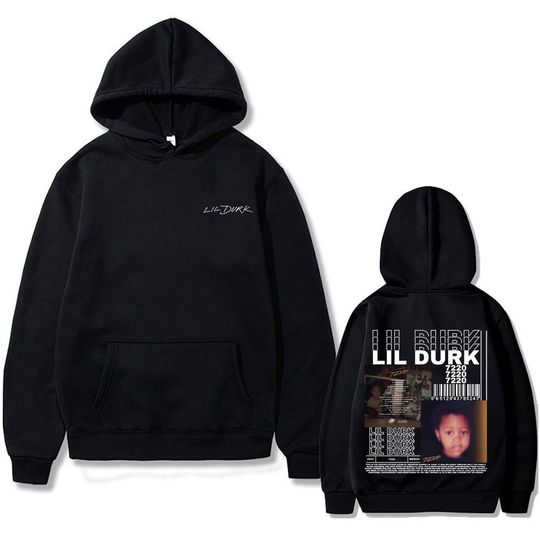 Discover Rapper Lil Durk 7220 Album Cover Graphic Hoodie Men Women Hip Hop Vintage Oversized Sweatshirt Male Casual Fleece Cotton Hoodies