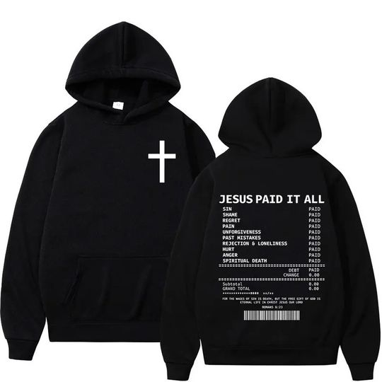 Discover 2025 Fashionable Casual Trend Christian Bible Scripture Men's and Women's Clothing Hip Hop Vintage Sweatshirt