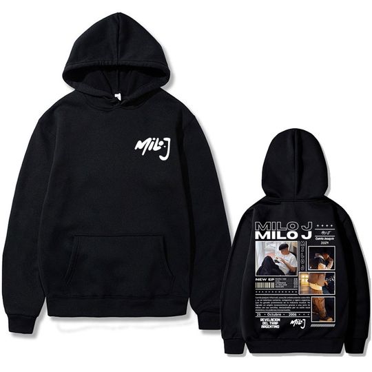 Discover Rapper Milo J 111 Album Graphic Hoodie Men Women Hip Hop Fashion Oversized Hooded Sweatshirt Men's Casual Fleece Cotton Hoodies