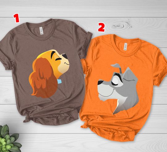 Discover Lady and The Tramp Halloween Shirt, Disney Couple Matching T-Shirt, Family Costume Top