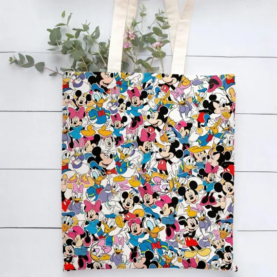Disney Friends Tote Bag, Mickey Mouse Friends Bag Lovers Gift