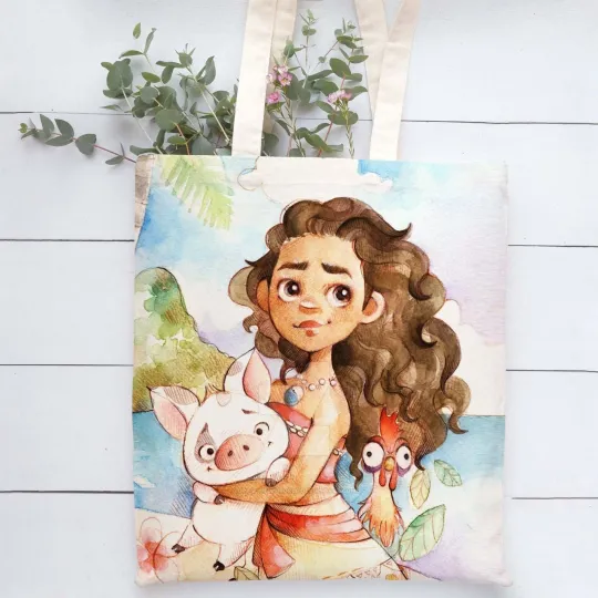 Disney Moana Tote Bag, Moana Pua Hei Hei Maui Bag Lovers Gift