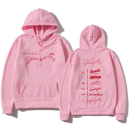 Discover Emilia Mernes Perfectas Graphic Hoodie Perfectas Emilia Fashion Hoody Man Woman Long Sleeve Sweatshirt Hip Hop Aesthetics Hoody