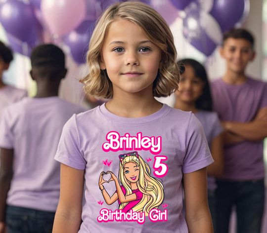 Discover Personalized Girls Doll, Family T Shirt, Custom Birthday Tshirt Unisex Kids Matching Family Shirts.