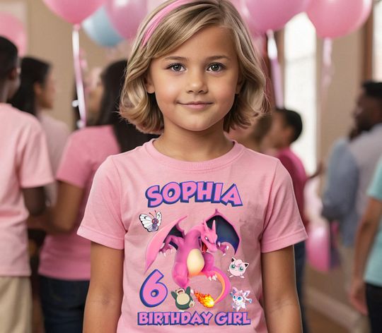 Discover Family Personalized Shirt Birthday Custom Tshirt Unisex Kids Birthday Girl Birthday Girl Raglan Tee