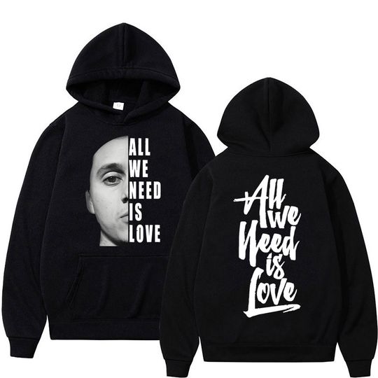 Rapper Canserbero Hoodies All We Need Is Love Pullover Men Women Trendy Vintage Oversized Casual Harajuku Sweatshirt Streetwear