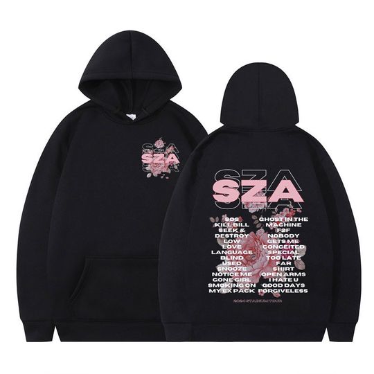 Discover Rapper SZA SOS Australia Tour Hoodies Men Fashion Vintage Hip Hop Harajuku Hooded Sweatshirts Casual Loose Pullover Fans Gift