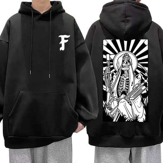 Discover Forward Observations Group Skeleton Graphic Hoodie Men Women Casual Vintage Sweatshirts Men's Gothic Rock Oversized Streetwear