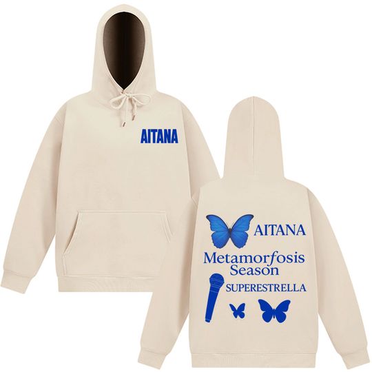 Discover Singer Aitana Cuarto Azul Tour 2025 Merch Hoodie Men Women Fashion Y2k Clothes Pullover Winter Long-sleeved Casual Sweatshirts